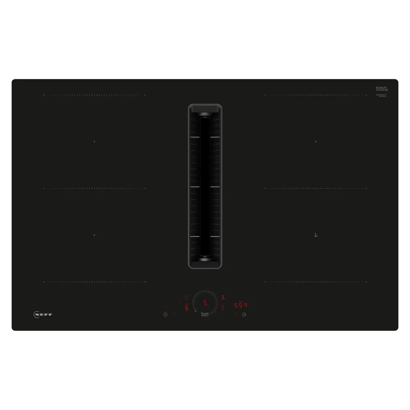 Индукционная варочная панель с вытяжкой Neff V58PHQ4C0