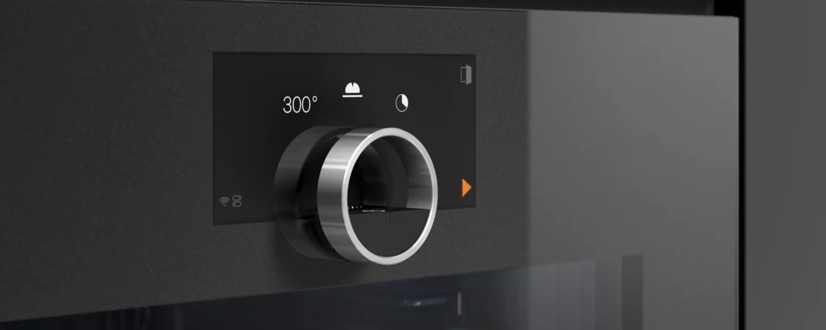 Панель управления духового шкафа Gaggenau с дисплеем и кольцом-регулятором
