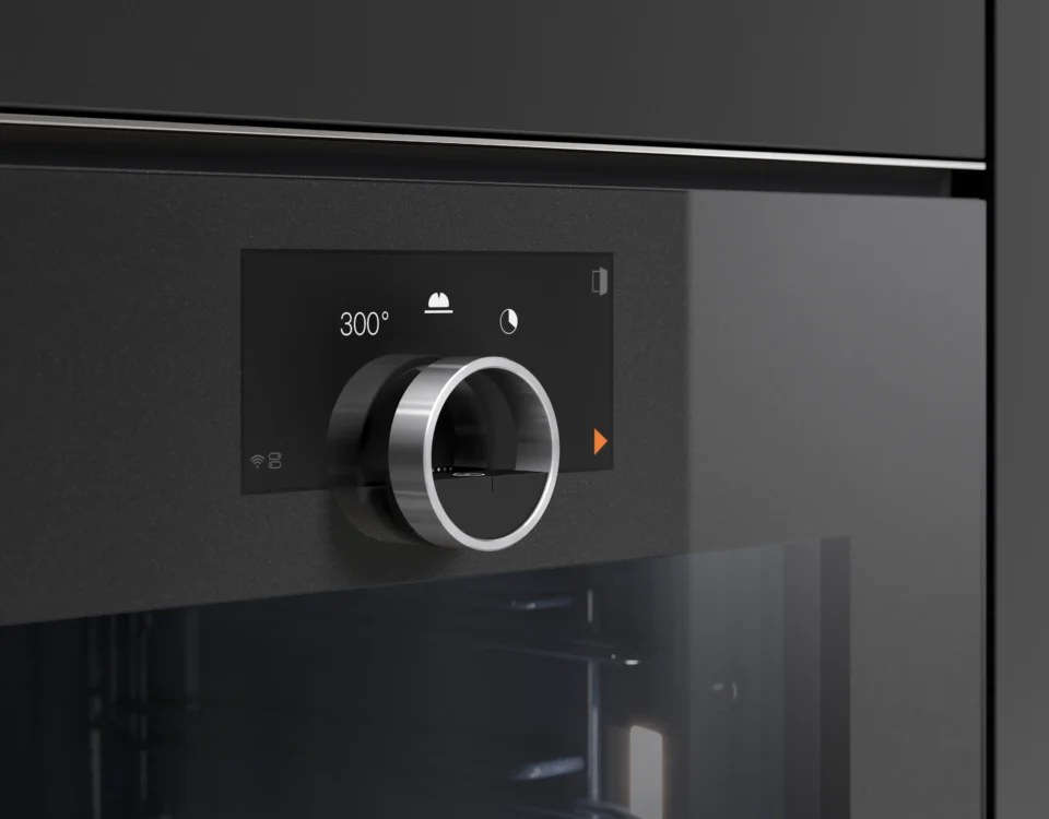 Панель управления духового шкафа Gaggenau с дисплеем и кольцом-регулятором