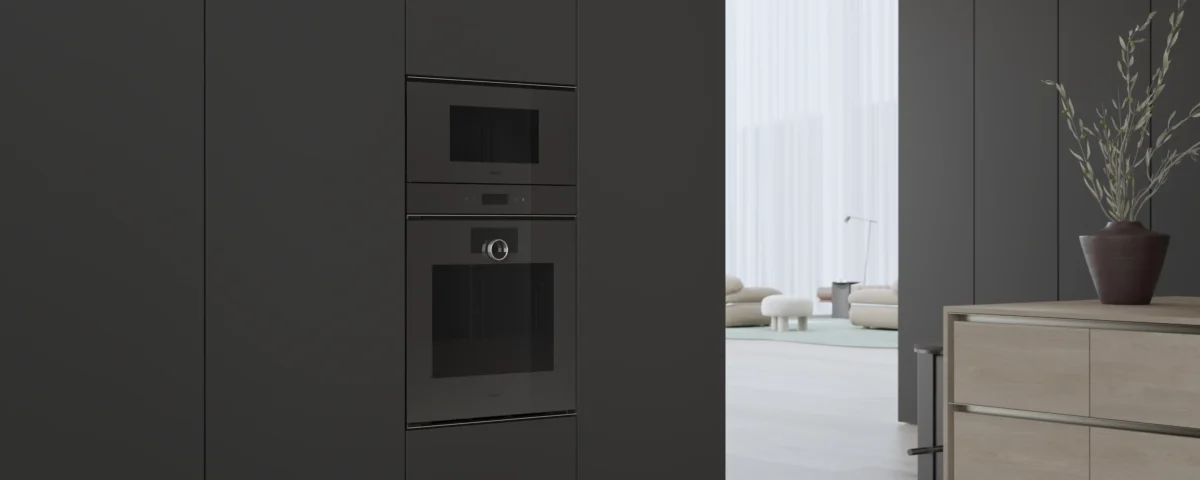 Встраиваемые духовые шкафы Gaggenau в минималистичной кухне